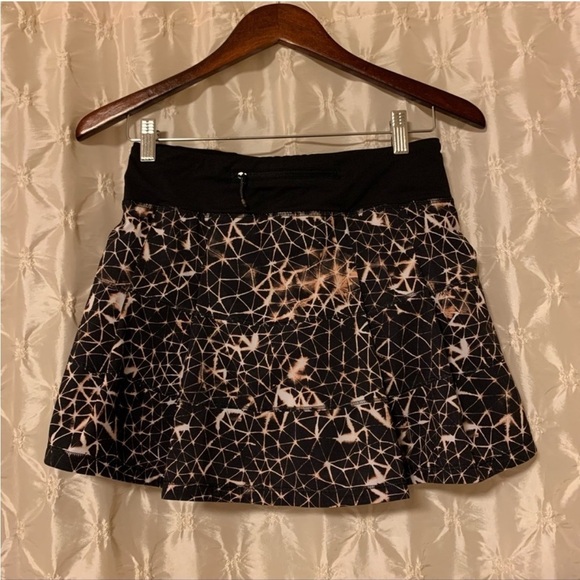 Lululemon Pace Rival Tennis Skirt Stretch Sugar Crush Multi Black Golf Athletic - Picture 4 of 15